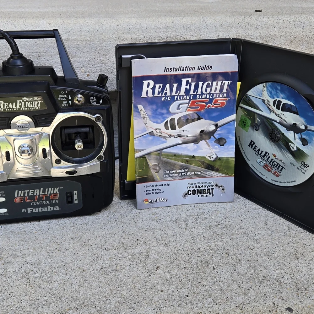 Futaba RealFlight R/C Flight Simulator Interlink Elite USB Controller + F5.5GAME